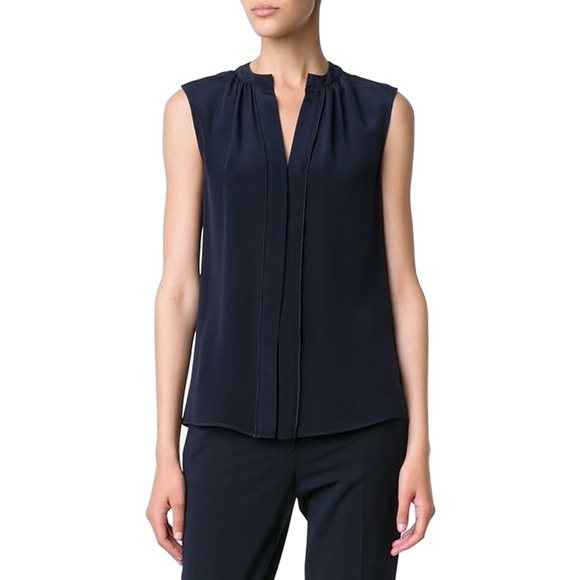 Derek Lam Tops - Derek Lam Kara Silk Sleeveless Blouse